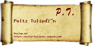 Peltz Tulipán névjegykártya